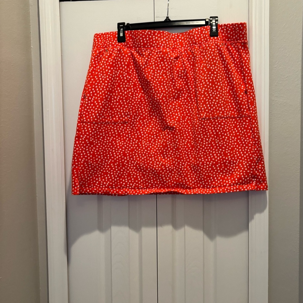 Cute orange print Women's Skort